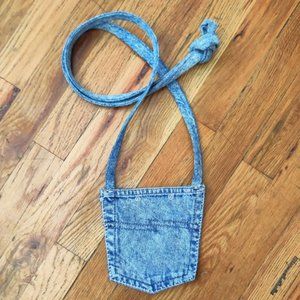 Brittania denim pocket purse